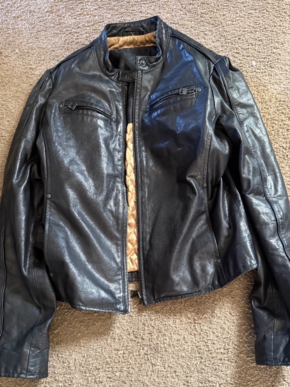 LEVI'S QUILTED LEATHER MOTO JACKET